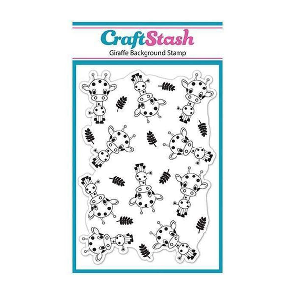 CraftStash A6 Background Stamp - Giraffe