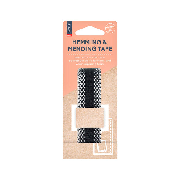 S.E.W Hemming Mending Tape 20mm x 2m - Black*