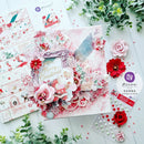 Prima Marketing Mulberry Paper Flowers - Candy Cane/Candy Cane Lane