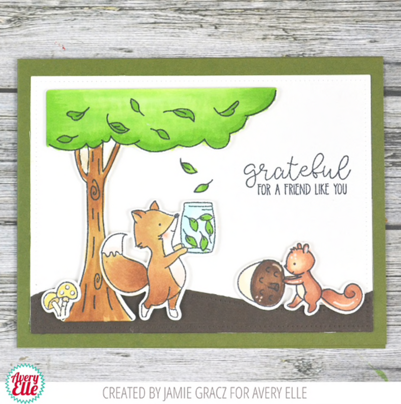 Avery Elle - Clear Stamp Set 4 inch X6 inch - Falling For You*