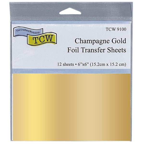 Crafter's Workshop Foil Transfer Sheets 6"X6" 12/Pkg Champagne Gold
