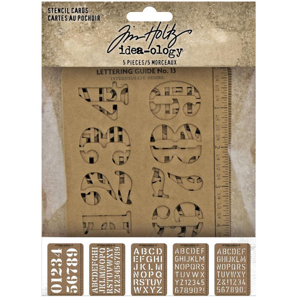 Tim Holtz Idea-Ology Stencil Cards 5.375"x 3.75" 5 pack