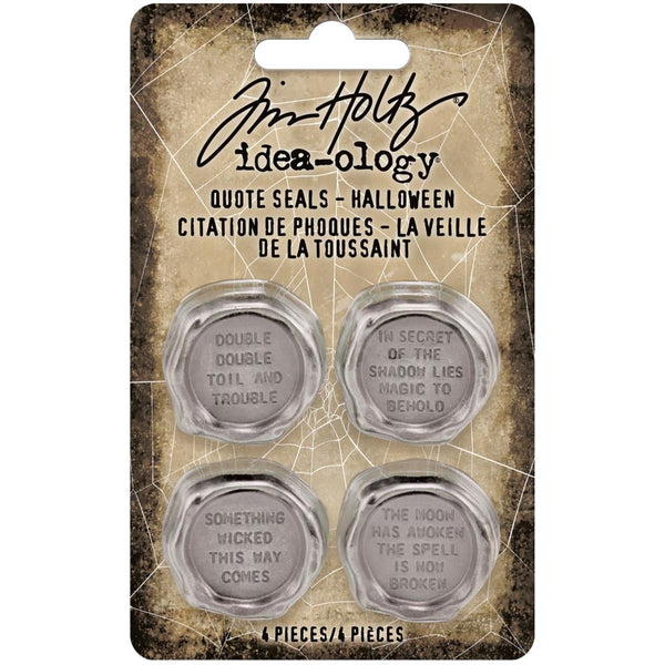 Tim Holtz Idea-Ology Metal Quote Seals 4 pack - Halloween*