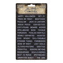 Tim Holtz Idea-Ology Sentiments Label Stickers 70 pack - Halloween