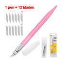 Universal Crafts Easy Grip Model Cutter with 12 Blades - Pink