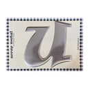 Pressed Petals - Letter U - Large - Silver*