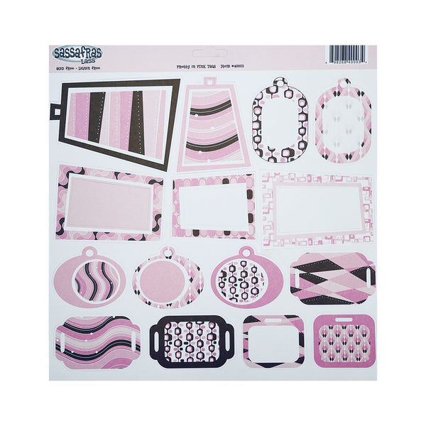 Sassafras Lass - Pretty In Pink Die-Cut Tags, Single Sheet