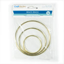 Multicraft Imports - Brass Rings 3/Pkg 2", 3" & 4"