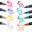 Pentel Dual Metallic Brush - Blue/Metallic Green*