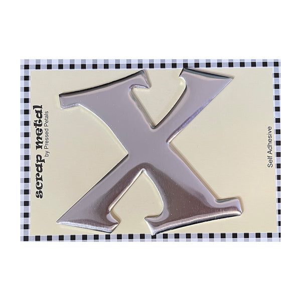 Pressed Petals - Letter X - Large - Silver*
