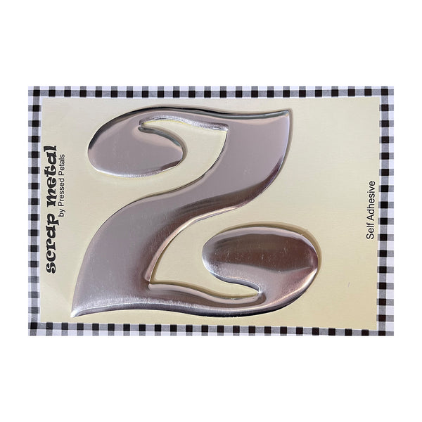 Pressed Petals - Letter Z - Large - Silver