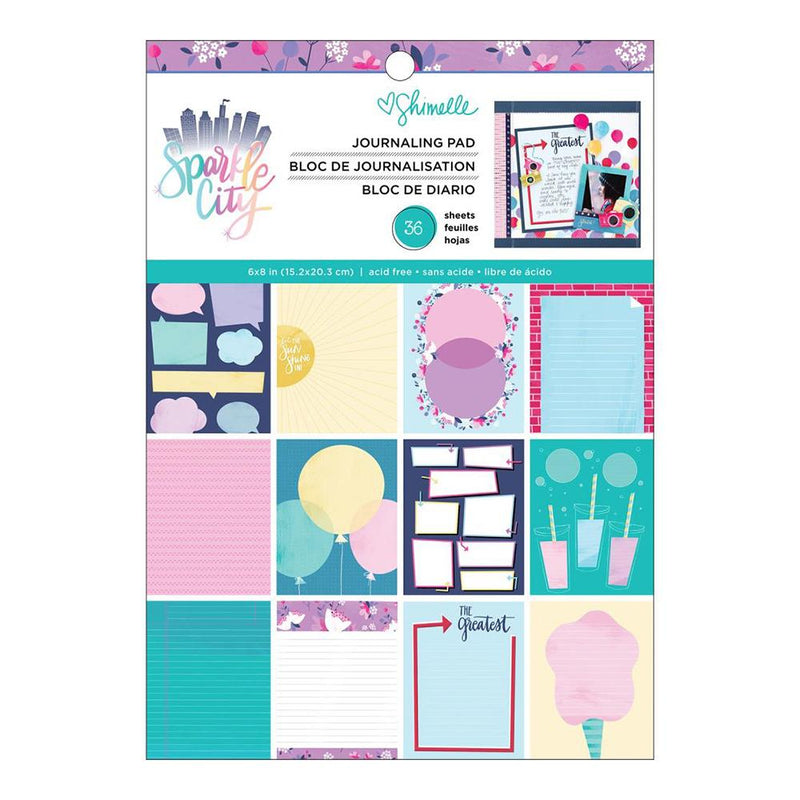 American Crafts - Shimelle Sparkle City Collection - 6 x 8 Paper Pad