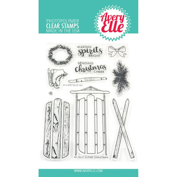 Avery Elle - Clear Stamp Set 4 inch X6 inch - Alpine Christmas*