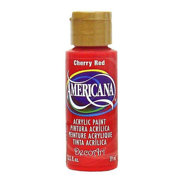 Americana Acrylic Paint 2oz - Cherry Red - Semi-Opaque