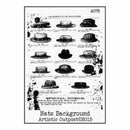 Artistic Outpost Cling Stamps 3.75In. X6in. - Hats Background