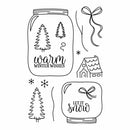 Avery Elle Clear Stamp Set 4 inch X6 inch Warm Wishes