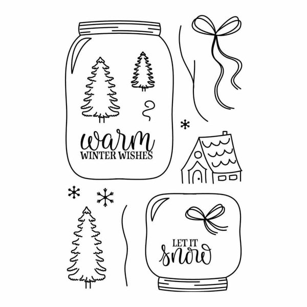 Avery Elle Clear Stamp Set 4 inch X6 inch Warm Wishes