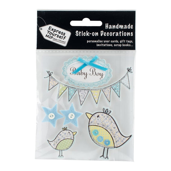 Express Yourself Mip 3-D Stickers - Baby Boy - Birds & Banners