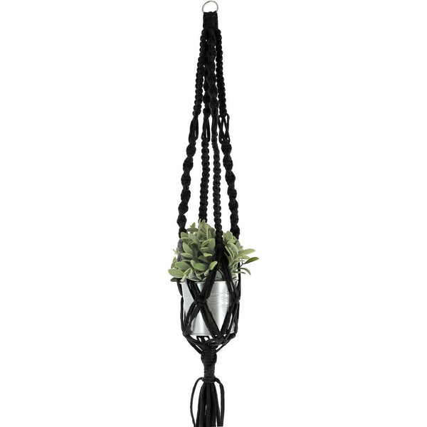 Hoooked Macrame Hanging Basket Kit with Zpagetti Yarn - Black