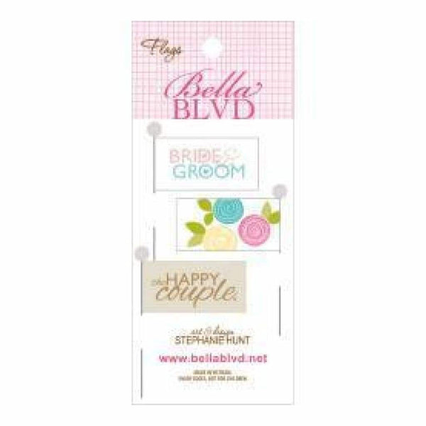 Bella Blvd - Love & Marriage Stick Pin Paper Flags 3/Pkg