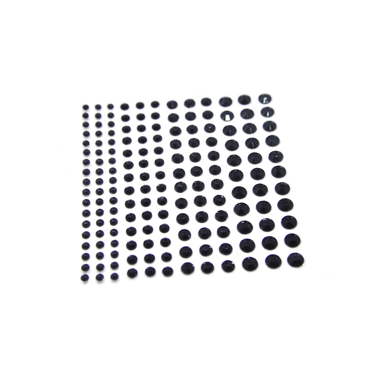 Poppy Crafts Self-Adhesive Rhinestone Sheet -  Black