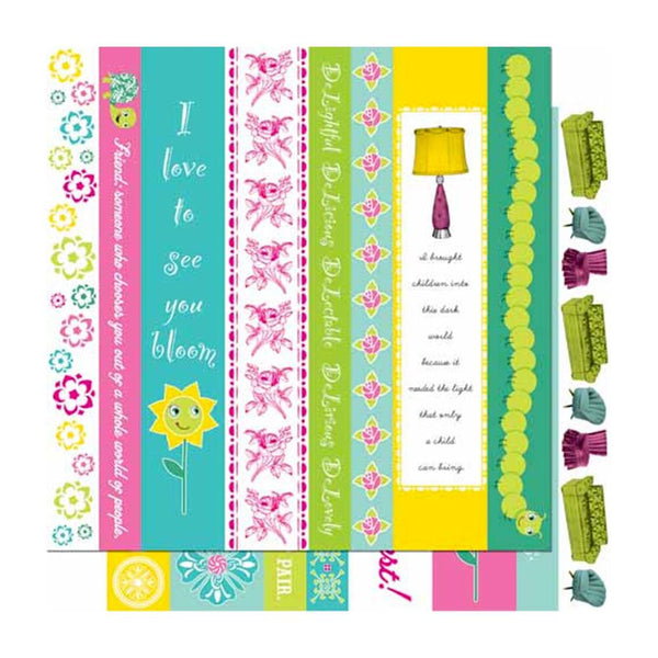 Cosmo Cricket - Delovely Double-Sided Borders 12"X12" Sheet