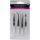 Multicraft Imports - Tweezers 4 pack - 4.75 inch