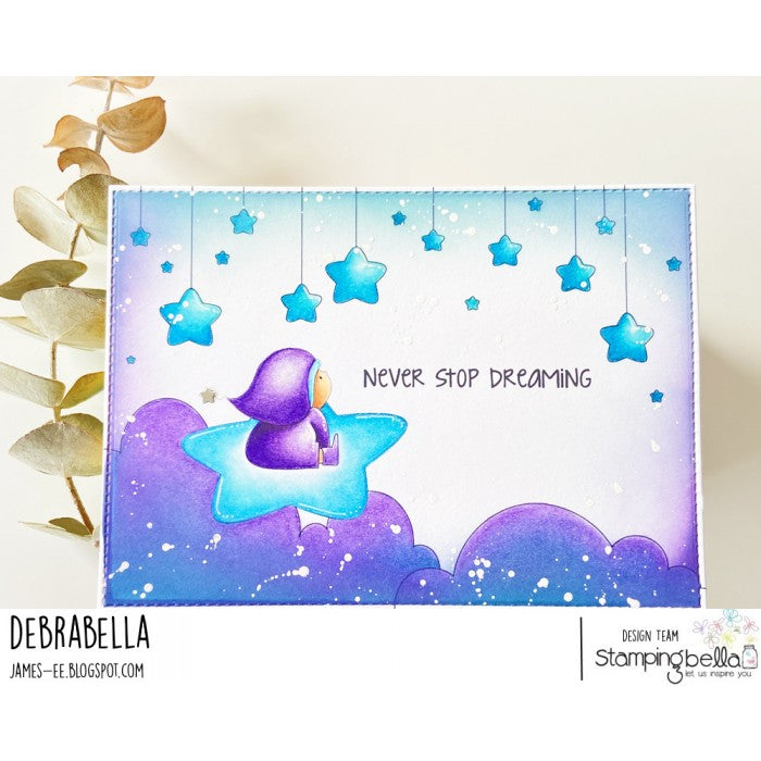 Stamping Bella Cling Stamps - Stars And Clouds Backdrop*
