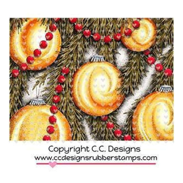 C.C. Designs - Doveart Cling Stamp 5.25X4 Ornament Background