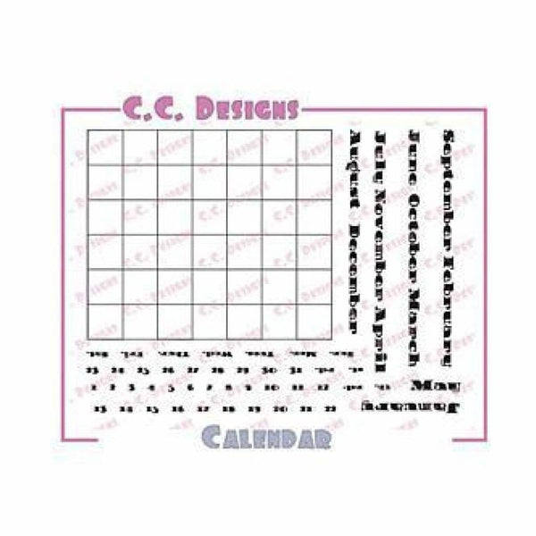 C.C. Designs - Logo Sentiments Cling Stamps 6In. X8in. Calendar