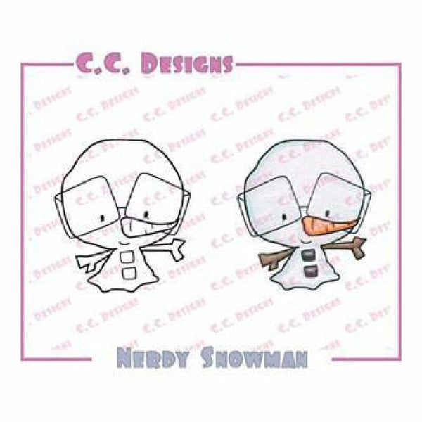 C.C. Designs - Meoples Cling Stamp 1.75In. X1.5In. Nerdy Snowman