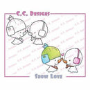 C.C. Designs - Meoples Cling Stamp 1.75In. X1.5In. Snow Love