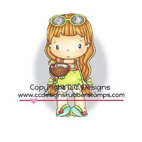 C.C. Designs - Swiss Pixie Cling Stamp 3Inch X1.5Inch - Pina Colada