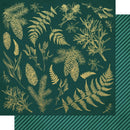 Kaisercraft Emerald Eve Double-Sided Cardstock 12in x 12in - Emerald Leaves*