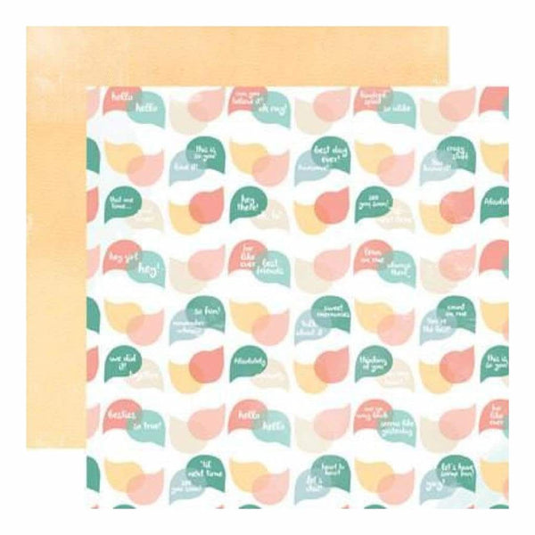 Carta Bella - Hello Again - Chit Chat 12X12 D/Sided Paper (Pack Of 10)