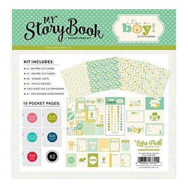 Carta Bella My Story Book Pocket Page Kit 12 Inch X12 Inch  It's A Boy