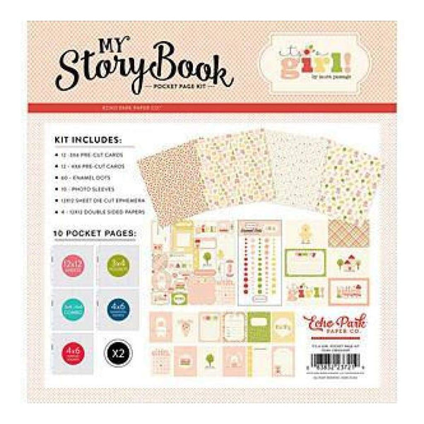 Carta Bella My Story Book Pocket Page Kit 12 Inch X12 Inch  It's A Girl