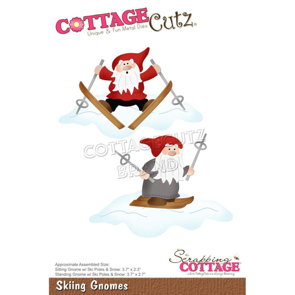 CottageCutz Dies - Skiing Gnomes, 3.7 inch To 2.3 inch*
