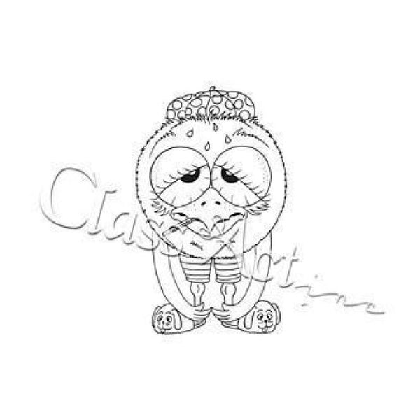 Class Act Cling Mounted Rubber Stamp 3 Inch X5.5 Inch Under The Weather