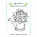Class Act Cling Mounted Rubber Stamp 4.25In.X5.75In. Poinsettia Watering Can
