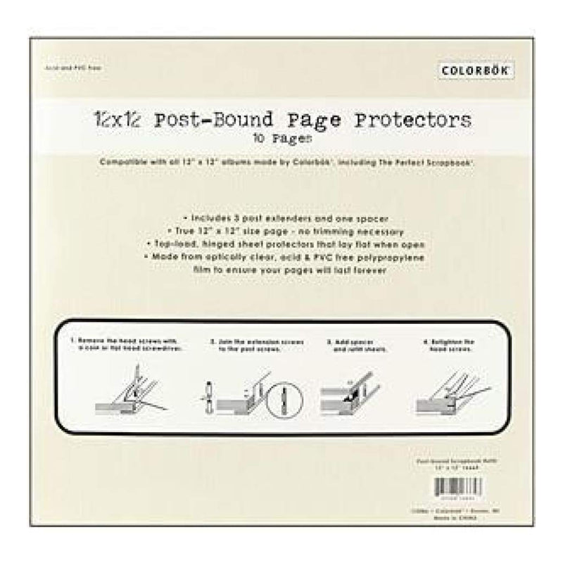Colorbok  Top-Loading 3-Hole Page Protectors 12In. X12i