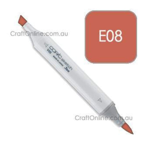 Copic Sketch Marker Pen E08 -  Brown