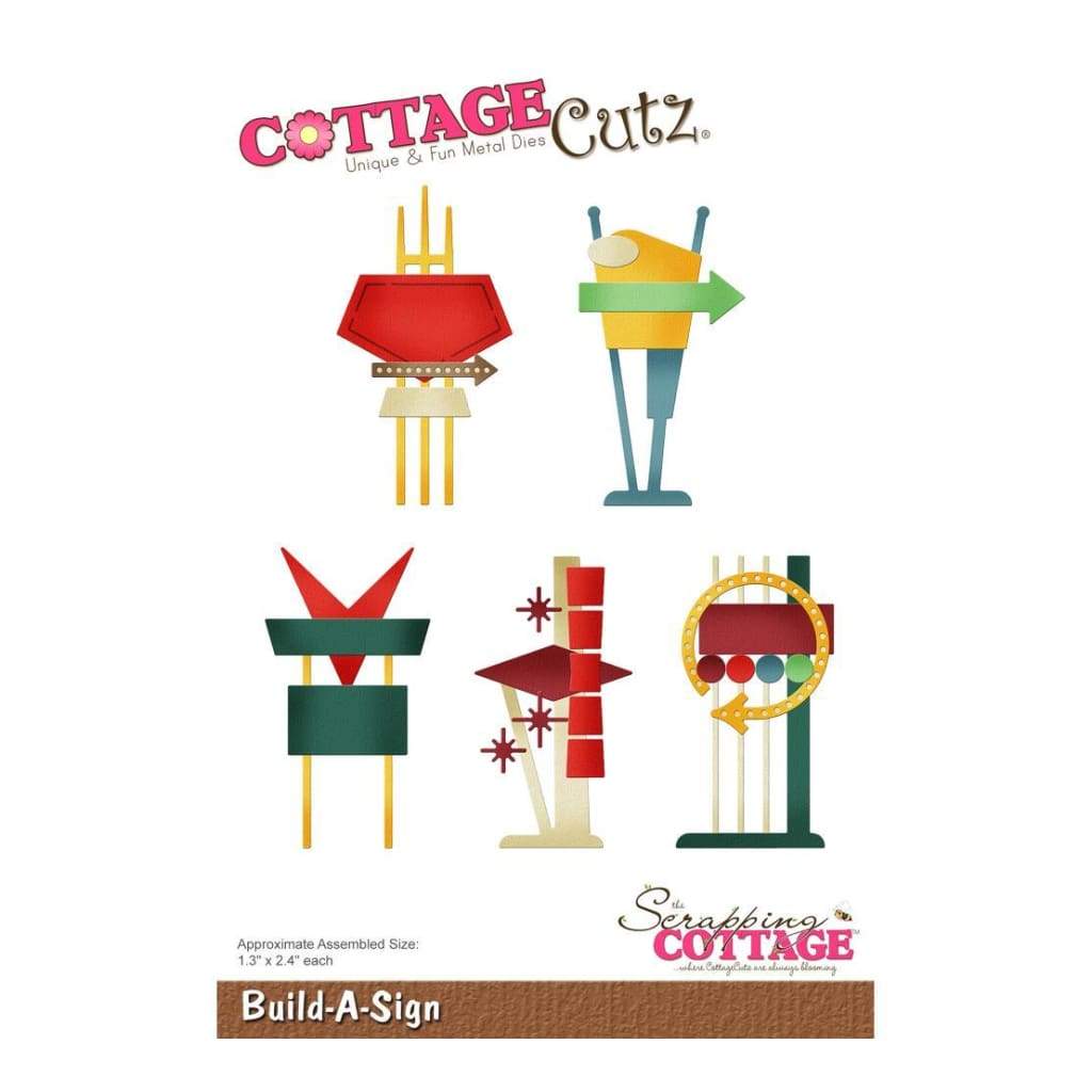 CottageCutz Die BuildASign 1.3 inch X2.4 inch*