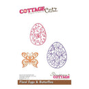CottageCutz Die - Floral Eggs & Butterflies 1.7 inch To 2.5 inch