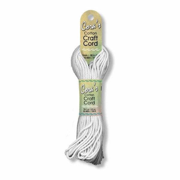 Cotton Craft Cord 2mmX100' - White