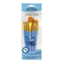 Crafters Choice Gold Taklon Oval Brush Variety Set 7 pack