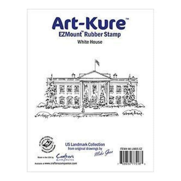 Crafters Companion -  Art Kure - White House Landmarks Ezmount Stamp 4Inx 2.25In