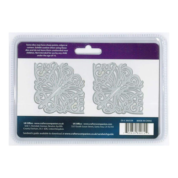 Crafter's Companion Diesire Classiques Corner Metal Dies 2.2 inch X2.2 inch Butterfly