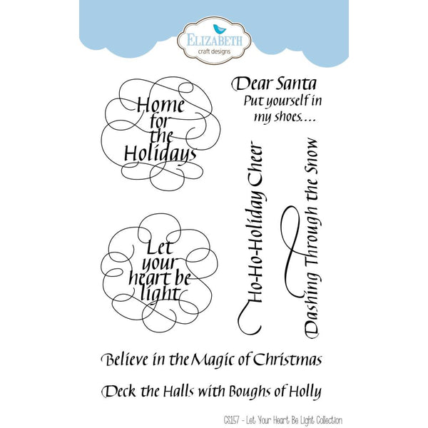 Elizabeth Crafts Clear Stamps 4in x 6in - Let Your Heart Be Light*