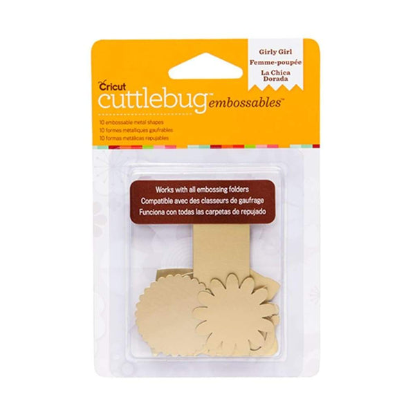 Cuttlebug Embossables Gold Shapes, Girly Girl